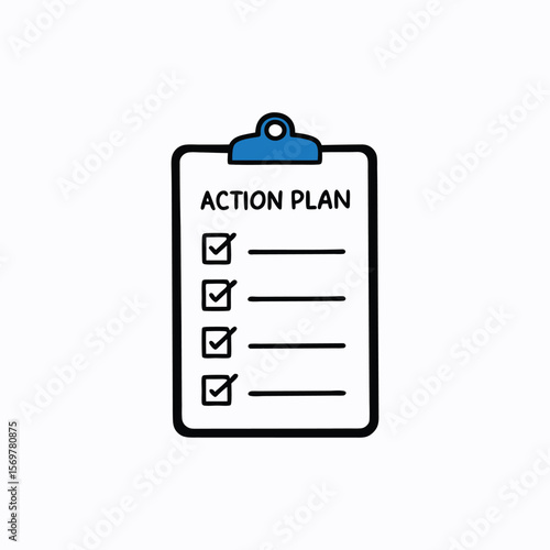 An action plan checklist on a clipboard, ready to tackle tasks and achieve goals