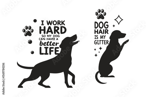 Dog Quote Silhouette Pack