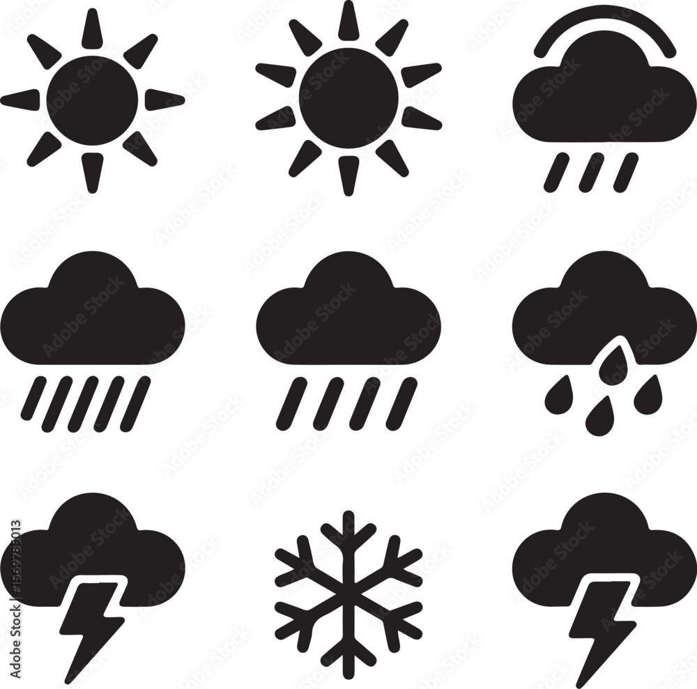Flat Weather Icons Collection | Vector Design
Flat Weather Icons Collection | Vector Design