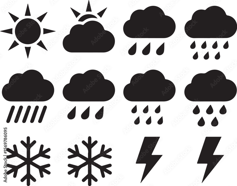 Flat Weather Icons Collection | Vector Design
Flat Weather Icons Collection | Vector Design