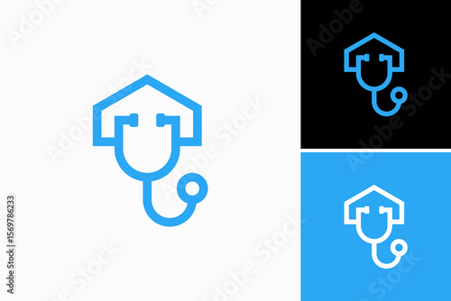 Home Stethoscope Vector Logo Premium 
