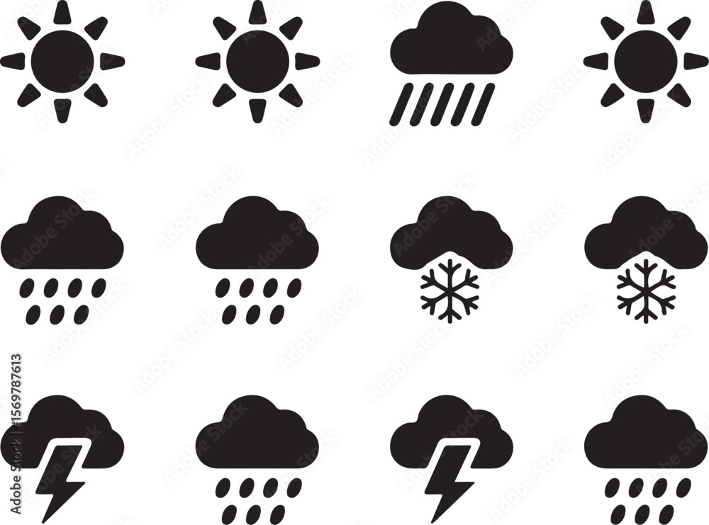 Minimalist Weather Vector Symbol Set
Minimalist Weather Vector Symbol Set