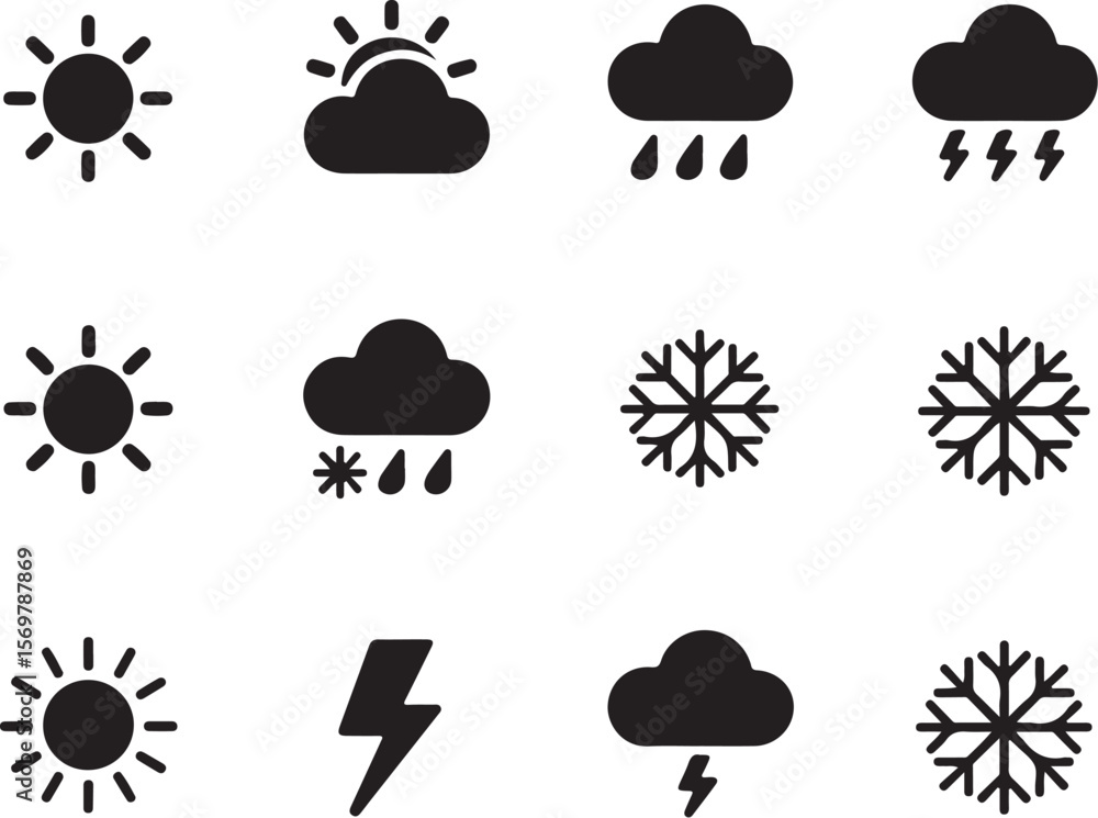 Simple Weather Icon Pack | Rain, Snow, Sun
Simple Weather Icon Pack | Rain, Snow, Sun