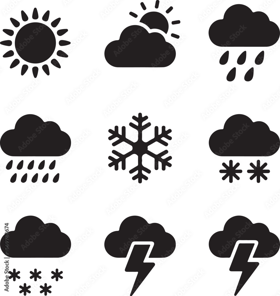 Weather Forecast Icon Set | Vector Symbols
Weather Forecast Icon Set | Vector Symbols