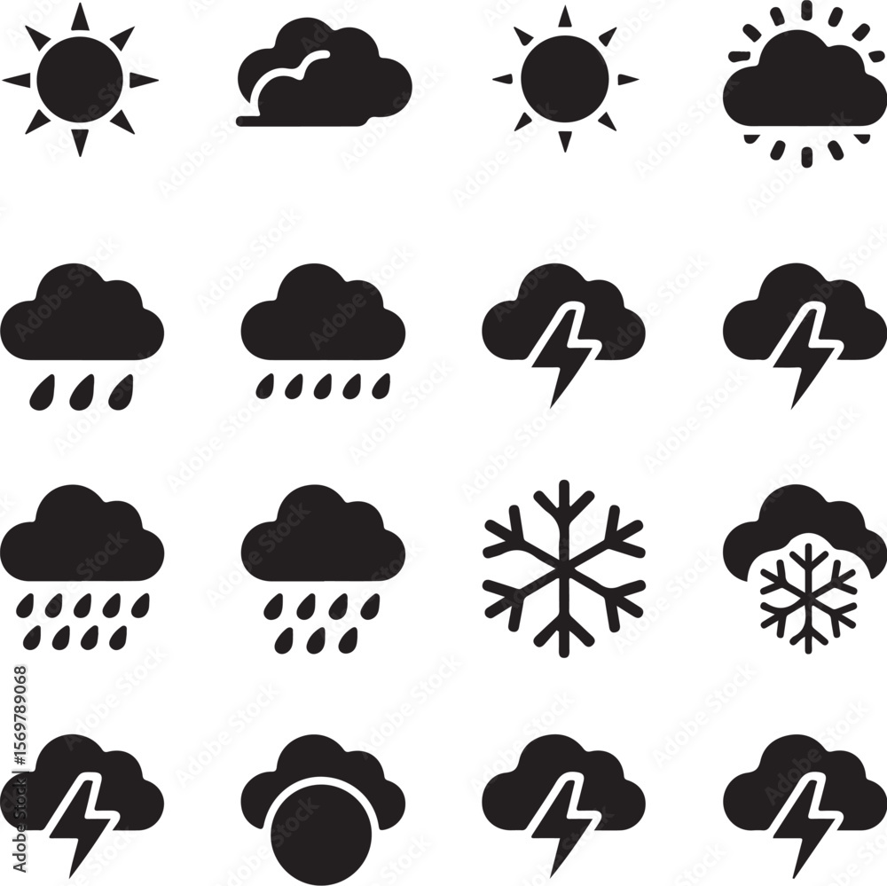 Weather Forecast Icon Set | Vector Symbols
Weather Forecast Icon Set | Vector Symbols