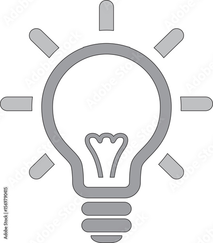 vector illustration of innovative idea symbol design emerging with bright light symbolization 