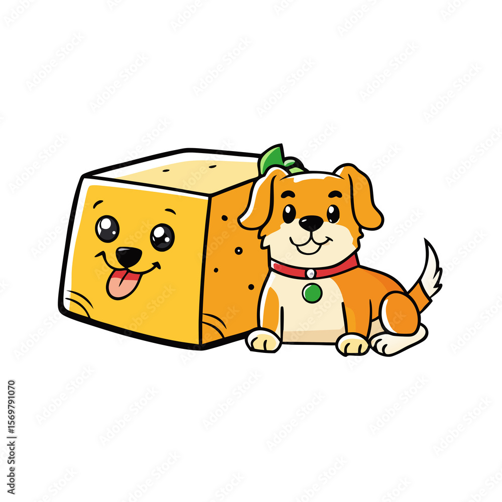 Fototapeta premium dog with bone
