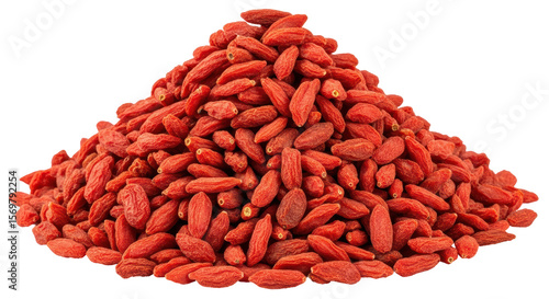 Bild auf Leinwand Isolated Heap of Goji Berries