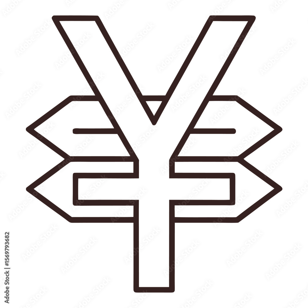 Obraz premium yen currency symbol