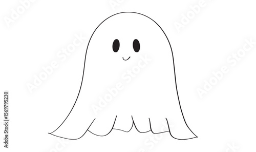 Ghost happy halloween character costume icon pretty beautiful ghost happy halloween day 31st happy halloween day october month ghost evil object face horror autumn season fun evil spooky black color 