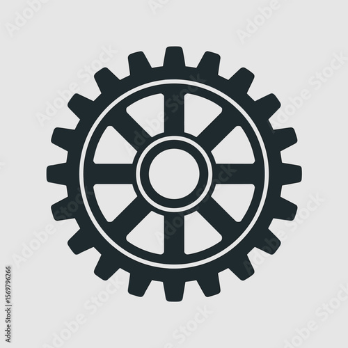 Minimalist Gear System in Flat Design