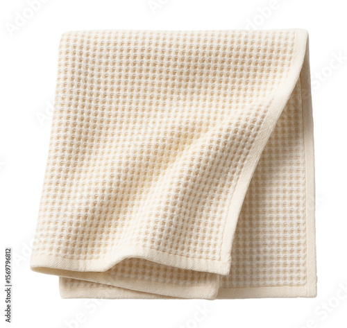 Wallpaper Mural Organic cotton face towel with a waffle weave pattern, suitable for eco-friendly homes. Torontodigital.ca