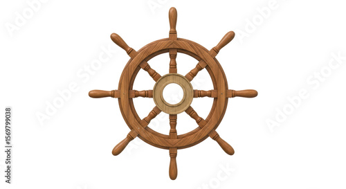 Isolated Ship Wheel