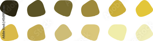 Colorful Irregular Blobs and Fluid Abstract Figures: A Modern Vector Aesthetic for Summer Interiors and Fashion Statements in White Background 