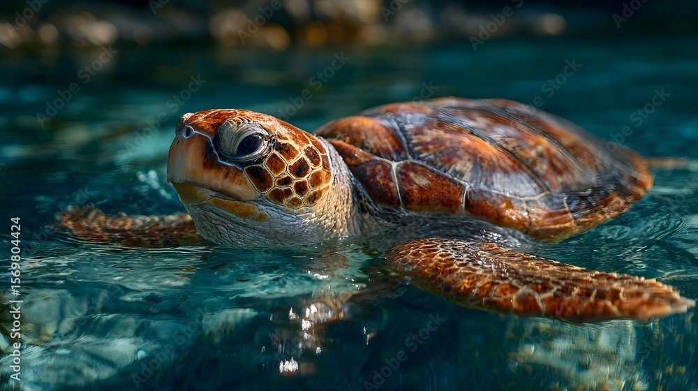 Fototapeta premium Turtle in water