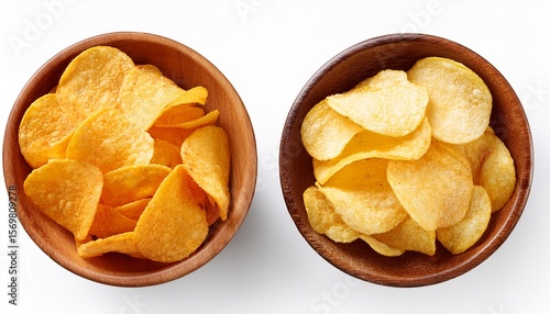 Wallpaper Mural bowl of chips isolated on transparent and white background Torontodigital.ca