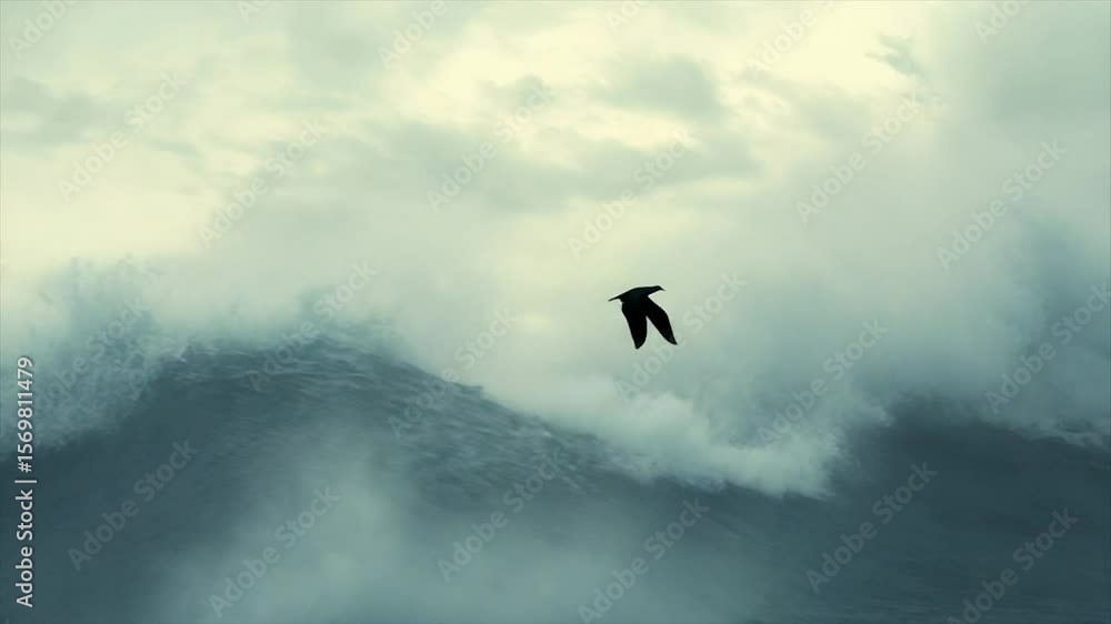 Stormy Sea, Solitary Flight Stormy Sea, Solitary Flight