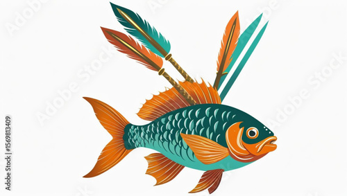 Fish with Arrows and Feathers