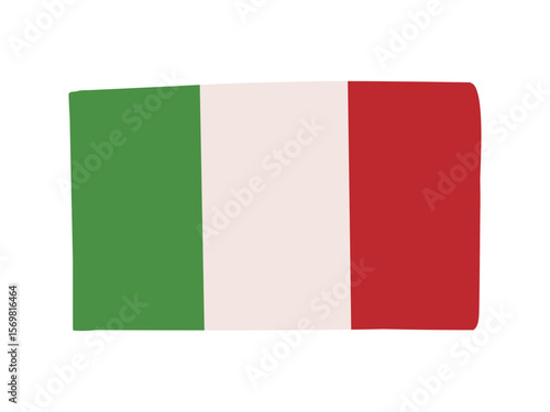 イタリアの国旗のイラスト素材