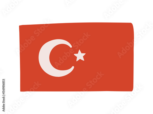 トルコの国旗のイラスト素材