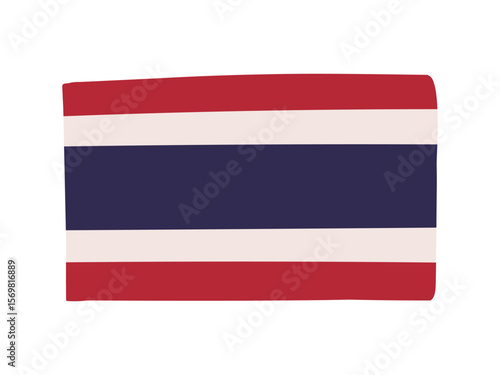 タイの国旗イラスト素材