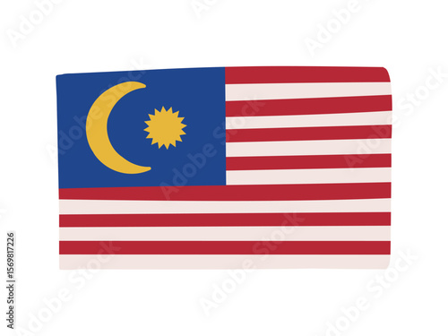 マレーシアの国旗イラスト素材