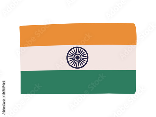 インドの国旗イラスト素材