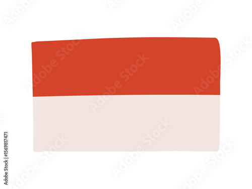 インドネシアの国旗イラスト素材