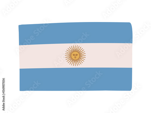 アルゼンチンの国旗イラスト素材