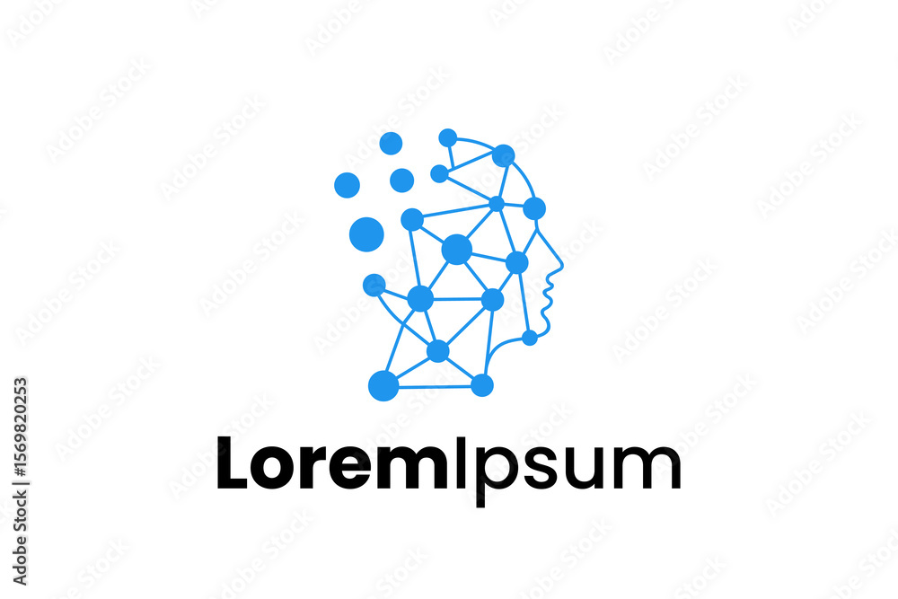 Fototapeta premium Head People Network Vector Logo Premium 