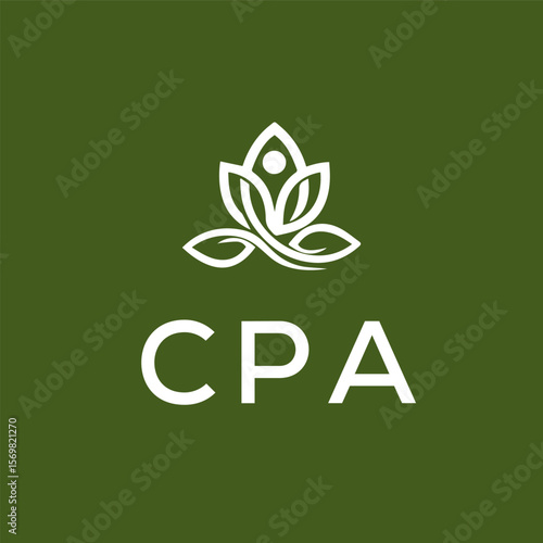 CPA logo design on white  background.