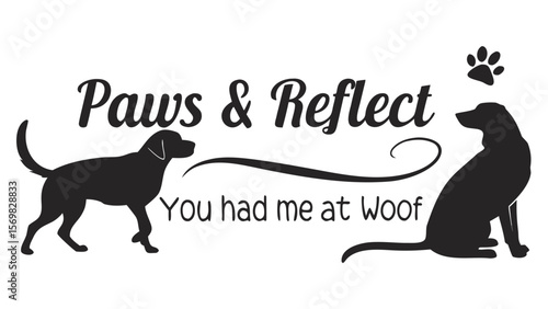 Pet Quote Silhouettes — Inspirational Sayings Embedded in Dog or Cat Shapes like “You Had Me at Woof” for Gift Merch