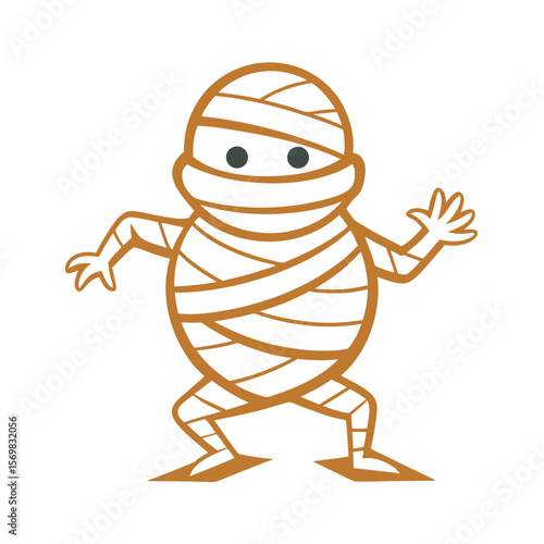 Toilet Paper Covered Mummy Outline
