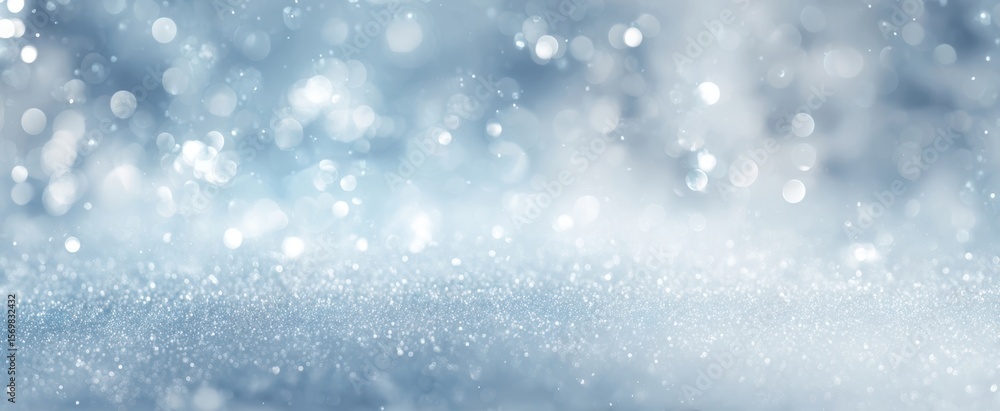 Obraz premium The shimmering blue backdrop creating a magical winter wonderland effect