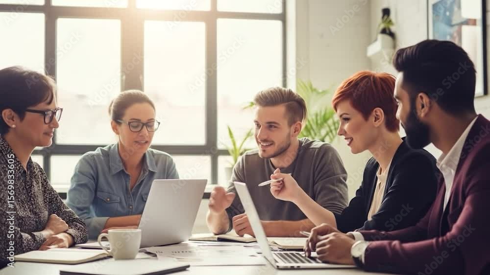 Diverse Team Collaboration: Brainstorming, Ideas, and Business Strategy Diverse Team Collaboration: Brainstorming, Ideas, and Business Strategy