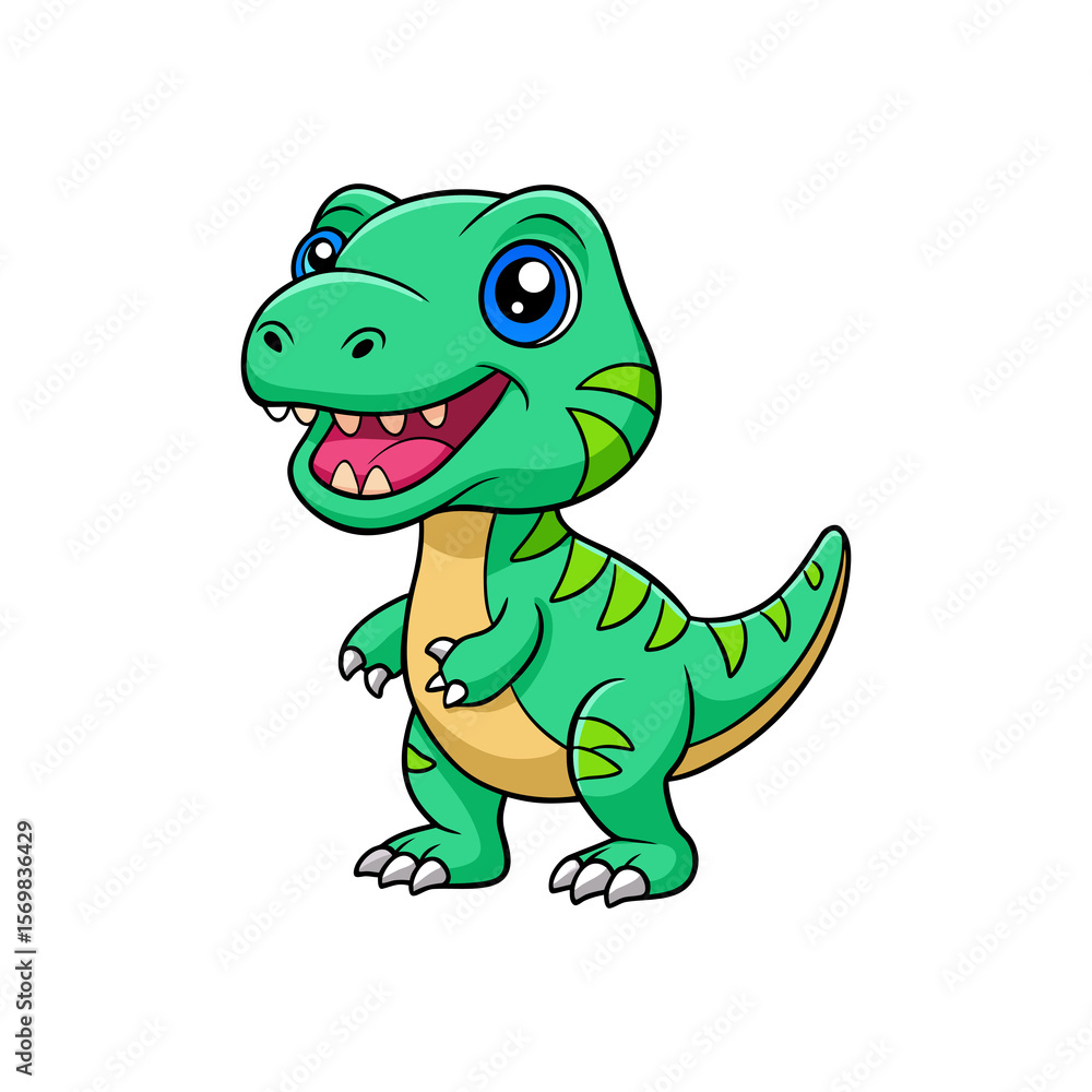Fototapeta premium Cute Cartoon Dinosaur