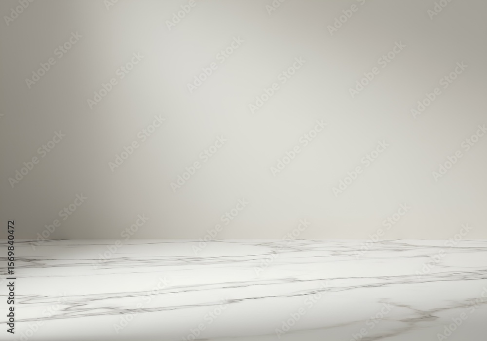 Fototapeta premium Minimalist Marble Surface with Soft Sunlight Shadow