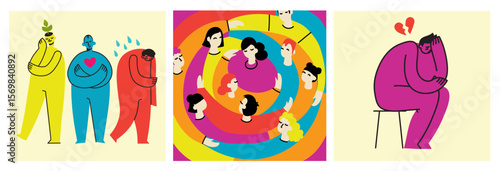 Take care of your body, take care of your health and mind. Increase awareness of mental health. Mental Health Awareness Month. Control, Prevention campaign and protection.