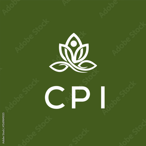 CPI logo design on white  background.