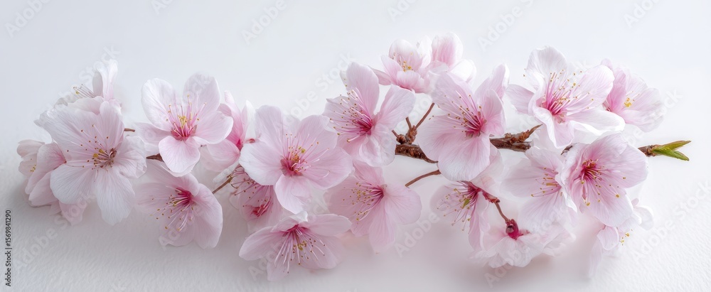The beautiful pink cherry blossom branch in full bloom against a soft background. The beautiful pink cherry blossom branch in full bloom against a soft background.