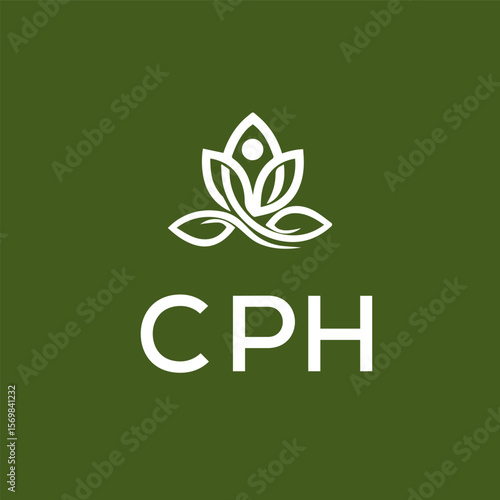 CPH logo design on white  background.