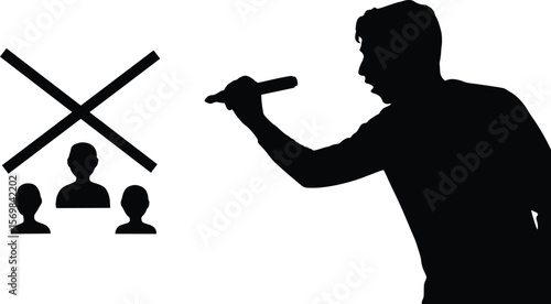 Cancel Culture Casualty Silhouette - Karma Strikes