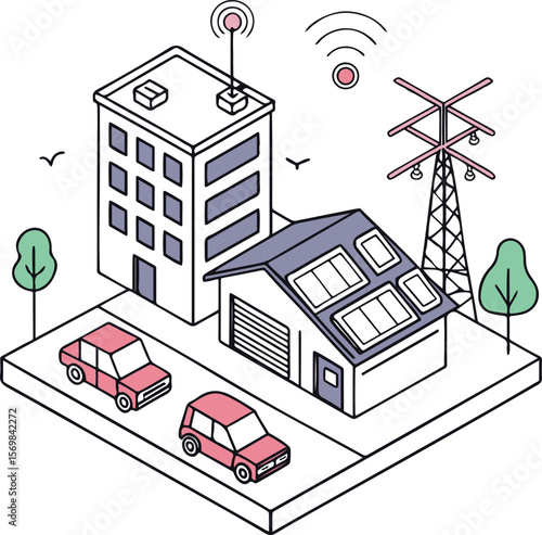 Smart City Infrastructure with Renewable Energy, Connected Vehicles, and IoT Technology