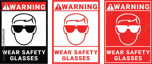 classic eye protection safety glasses goggles required warning alert attention danger sign in blue circle symbol vector isolated on transparent background