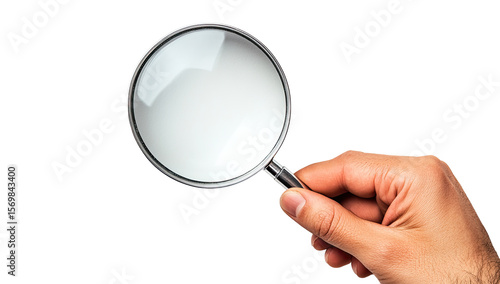 Hand holding magnifying glass (2)