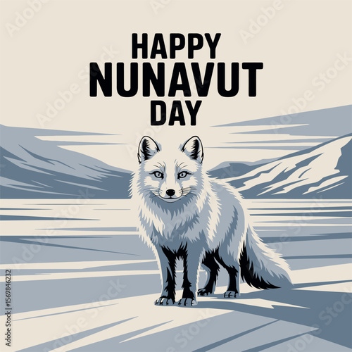 Happy Nunavut Day Arctic Celebration Canadian Heritage Indigenous Culture