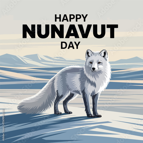 Happy Nunavut Day Arctic Celebration Canadian Heritage Indigenous Culture