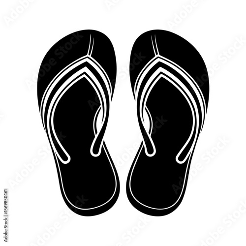 Flip flops clipart on a white background vector illustration