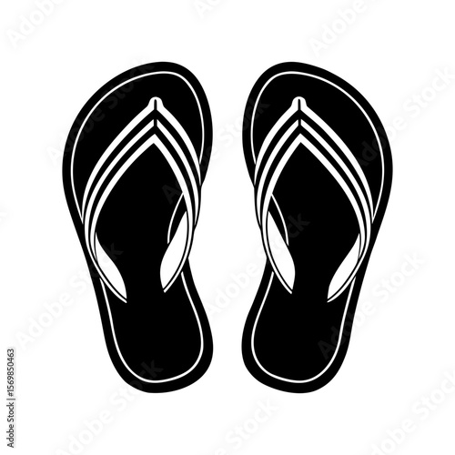 Flip flops clipart on a white background vector illustration
