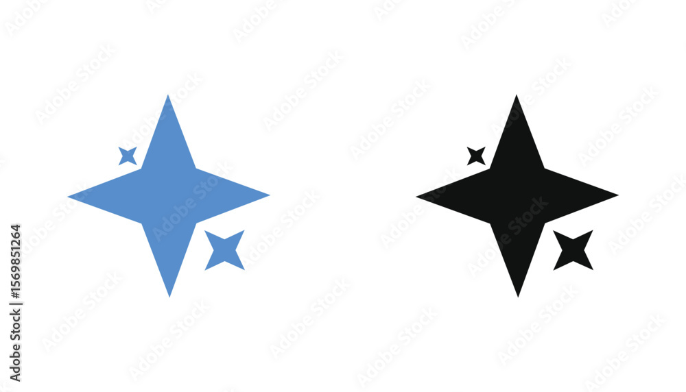 Obraz premium Artificial Intelligence Generated Sparkling Star Icon Vector Illustration